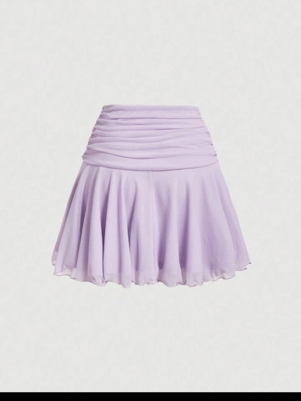 Lavender Ruffled Mini Skirt - Picture 3 of 8
